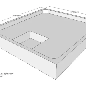 Saisonangebot Schröder Wannentechnik Lyon E Duschwannenträger 1000 x 900 mm