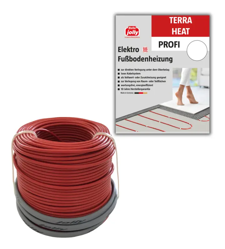 Top-Angebot Jollytherm Terraheat Profi Elektro Fußbodenheizung / Fläche 5,5 m² / Heizleistung ca. 750 W