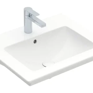 Top-Seller Villeroy & Boch Venticello Waschbecken für Möbel mit 1 Hahnloch mit Überlauf Unterseite ungeschliffen 600 x 505 x 165 mm - Weiß Alpin mit CeramicPlus