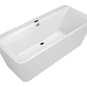 Schneller Versand Villeroy & Boch Squaro Edge 12 Freistehende Badewanne nahtlos 1800 x 800 mm - Weiß Alpin / Verchromt