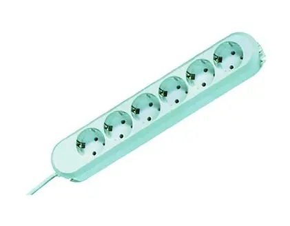 Bachmann Steckdosenleiste 6fach weiß 5m 35° IP20 1,5qmm Heißes Angebot