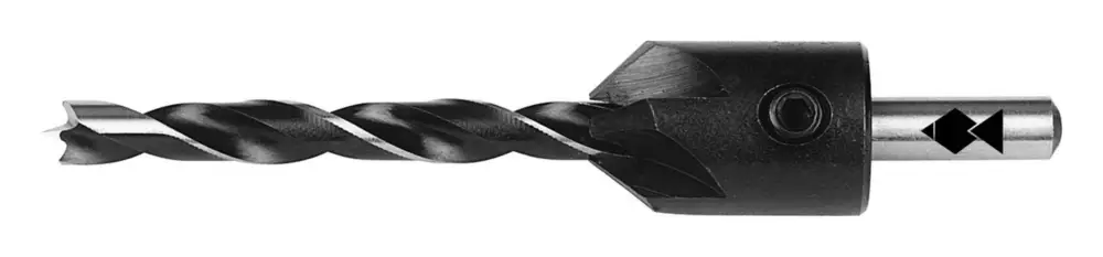 Heißes Angebot Fisch Holzspiralbohrer + Aufsteckversenker 3 / 16 x 63 mm