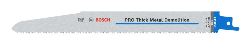 Garantierte Lieferung Bosch Pro Thick Metal Demolition S1130CF Säbelsägeblatt, 1,6 x 22 x 225 mm - 5er Pack