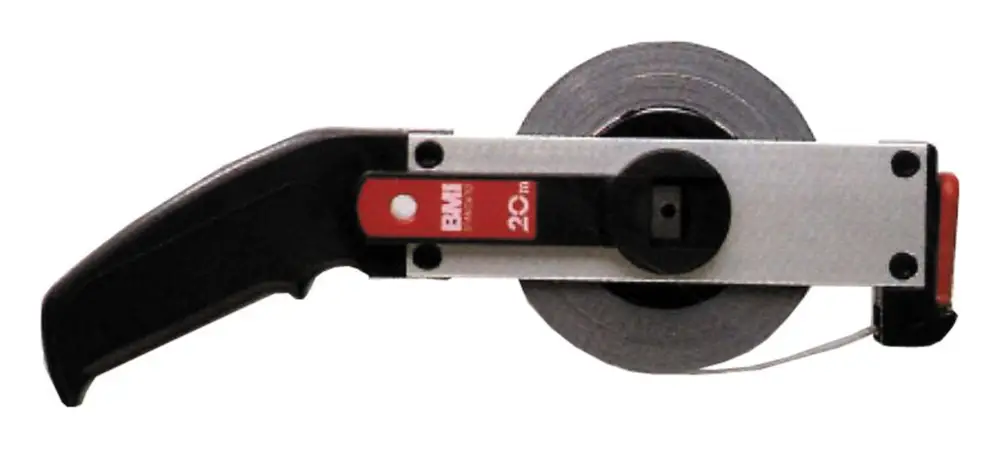 Rabatt BMI Rahmenbandmaß 30m x 13 mm Stahl weißlackiert