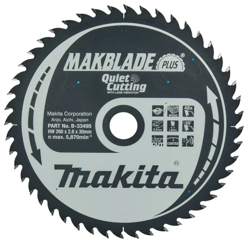 Mega-Angebot Makita Zubehör B-33495 Makierklinge-Plus 260x30x2.8 48T 20g
