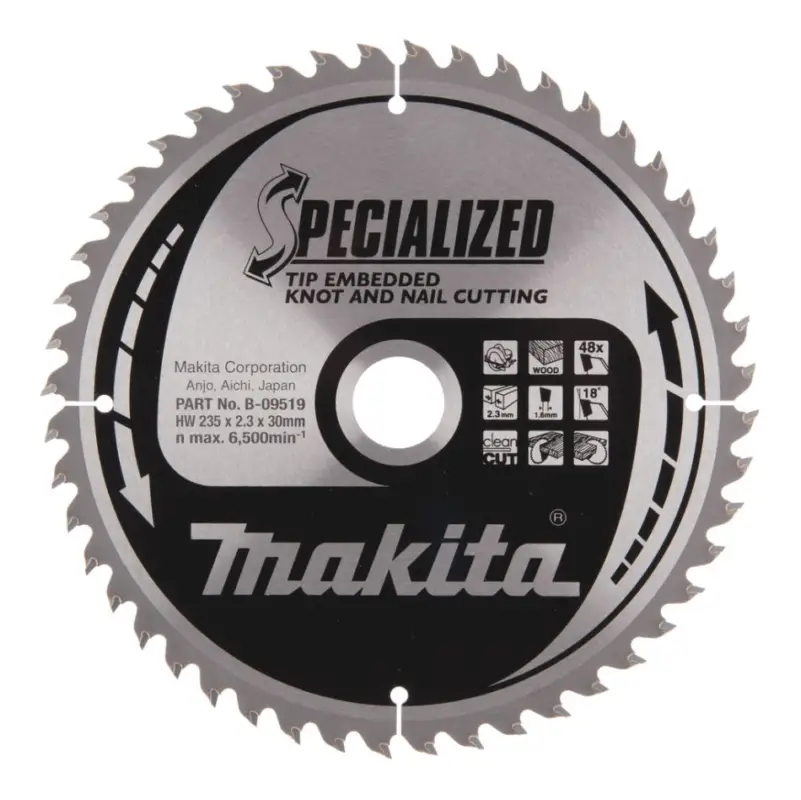 Highlight Makita Zubehör B-09519 HM-Sägeblatt Tip E 235 x 30 x 48T