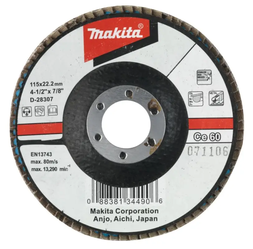 Beliebt Makita Accessori D-28307 Disco lamellare 115x22 K60