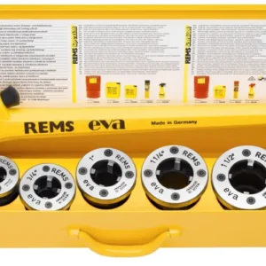 Highlight Rems 520017 Eva Set R 1/2-3/4-1-1 1/4-1 1/2 - 2 inch Handdraadsnij-ijzer met snelwisselsnijkoppen