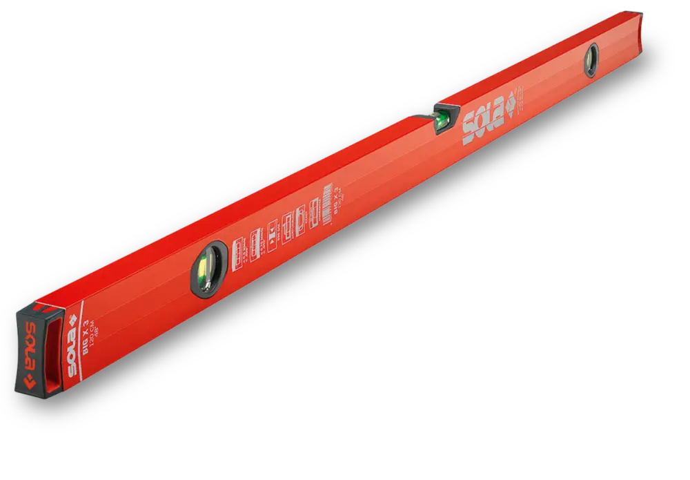 Sola 01373701 BIGX3/200 Aluminium-Wasserwaage X-Profil 200 cm (3 Libellen) Beliebt