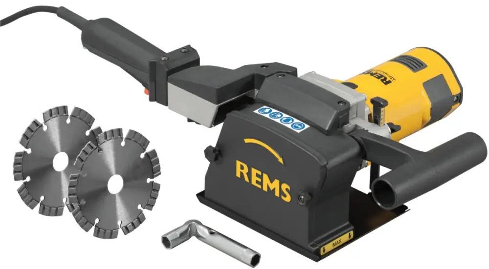 Angebot Rems 185X02 R220 185X02 Krokodil 125 Basic-Pack Diamant-Schlitz- und -Trennschleifmaschine + 2 Diamanttrennscheiben!