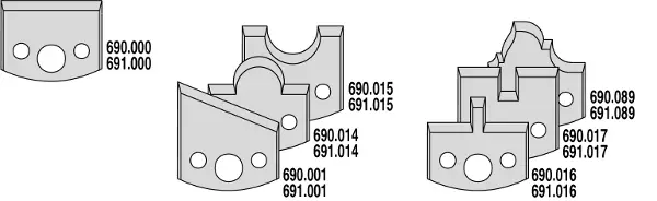 Top-Seller CMT 693.013.06 Profilmesserkopf mit Begrenzer 120x50x40 mm ALU MAN + 7 Messer