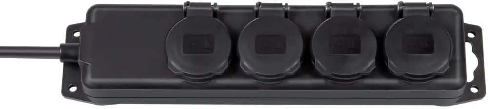 Brennenstuhl 1159960 Presa 4-gang 2m H07RN-F 3G1,5 IP44 nero per cantiere Bestseller