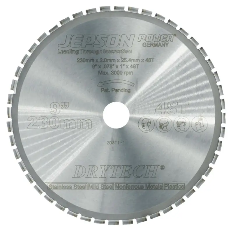 Jepson 72123060 Drytech HM-Sägeblatt Ø 230 x 25,4 x 2,0 mm, 60 Zähne, für Aluminium Saisonangebot