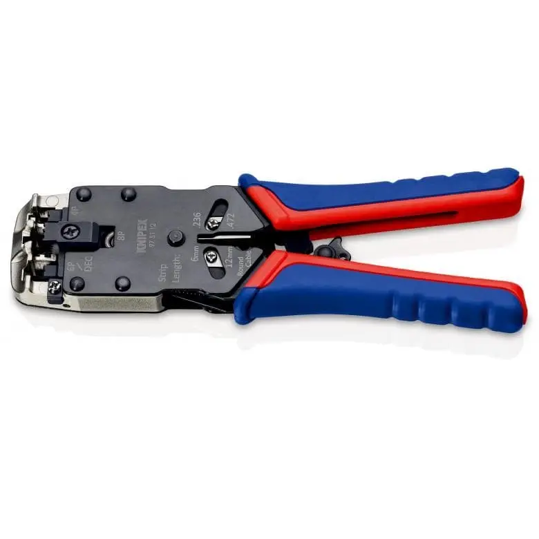 Top-Angebot Knipex 97 51 12 SB 97 51 12 SB Crimpzange für Westernstecker mit 4, 6 und 8 Stiften