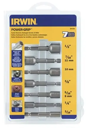 Meistverkauft Irwin 394100 Powergrip-Satz 3/16"-1/2", 7 Stück