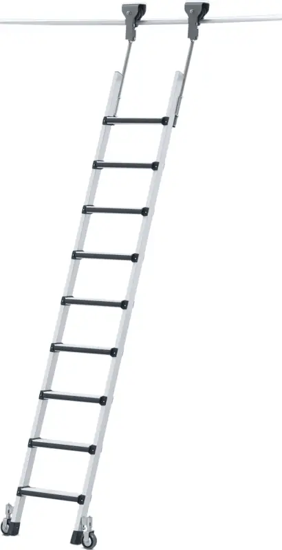 Echt ZARGES Leiter Regalleiter fahrbar Comfortstep Trec LH - 6 Stufen