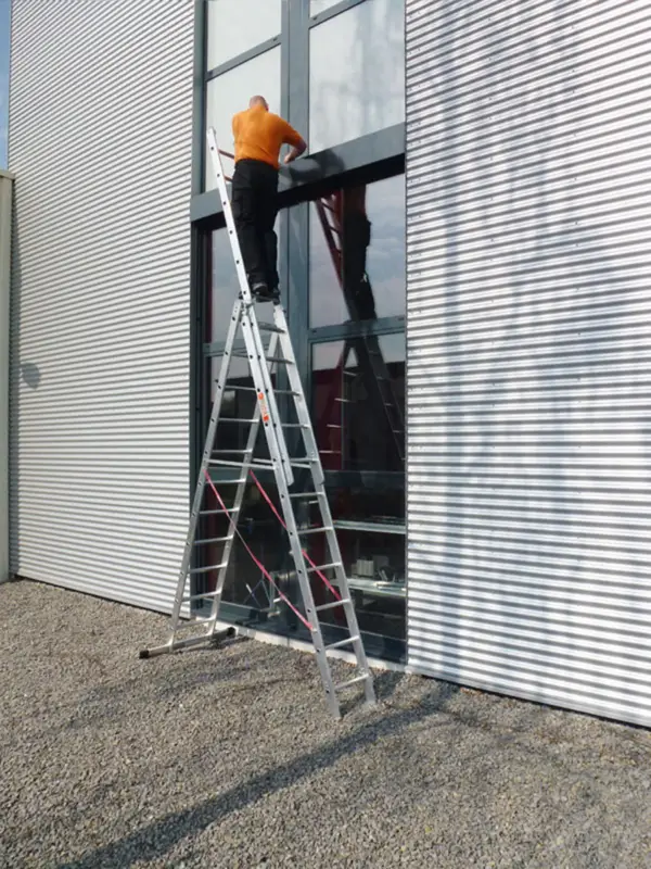 euroline Mehrzweckleiter WORK Alu 3-teilig 3x7 Sprossen Must-Have