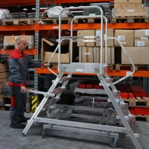 Top-Preis euroline Mobile Podesttreppe PREMIUM Alu 7 Stufen