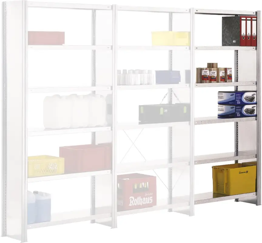 Regalwerk BERT Lagerregal SW 150 7 Anbaufeld 3000 x 1285 x 500 mm Meistverkauft
