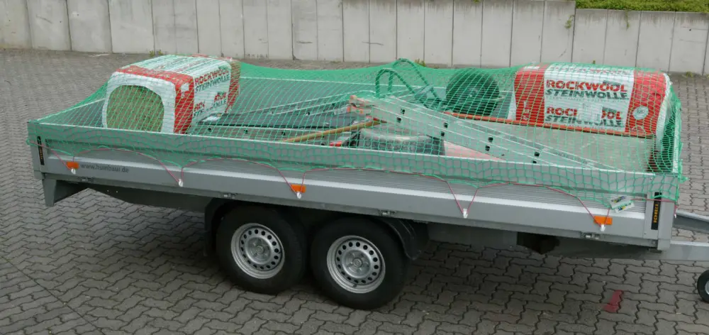 Geprüft Huck Anhängernetz MW 45 Ø 2,3 mm - 3,00 x 4,00 m grün