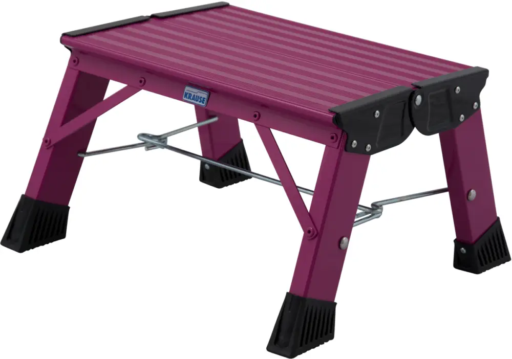 Krause Alu-Klapptritt Treppy 1 Stufe Pink Schnäppchen