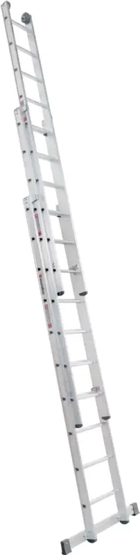 Wochenendangebot euroline Schiebeleiter PREMIUM Alu mit Traverse 3-teilig 3x14 Sprossen