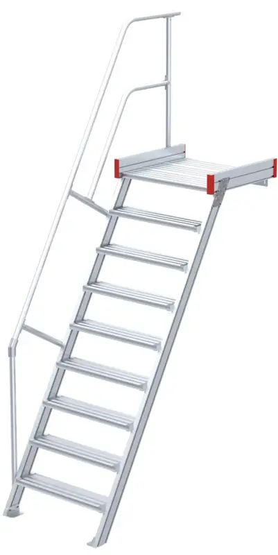 Ausverkauf euroline Podesttreppe 60° 9 Stufen - 800 mm