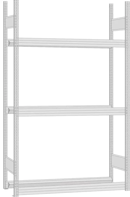 Letzte Chance Regalwerk Reifenregal Grundfeld 2000 x 1695 x 500 mm