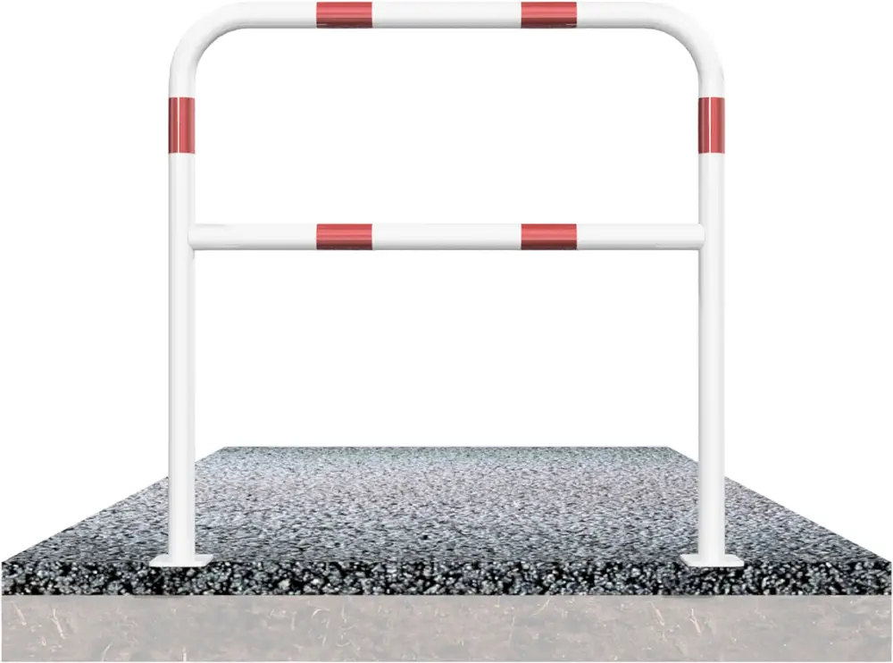 Sichere Zahlung Schake Rohrbügel Stahl mit Querholm OD Ø 48 mm weiß rot - 1500 x 1000 mm