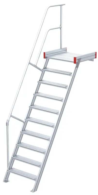 Versand Am Gleichen Tag euroline Podesttreppe 60° 10 Stufen - 600 mm
