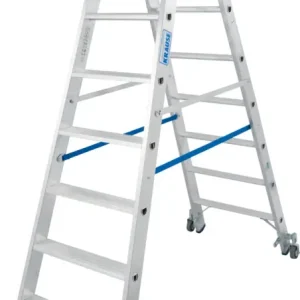 Sofort Bestellen Krause Alu-Stufendoppelleiter fahrbar 2x8 Stufen