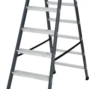 Bestpreis Krause Alu-Stufendoppelleiter SePro® D eloxiert 2x7 Stufen