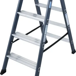 Krause Alu-Stufendoppelleiter SePro® D eloxiert 2x4 Stufen Beliebt