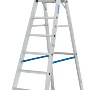 Krause Alu-Stufenstehleiter fahrbar 7 Stufen Sonderangebot