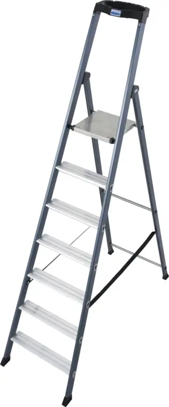 Geprüft Krause Alu-Stufenstehleiter Sepro® S eloxiert 7 Stufen