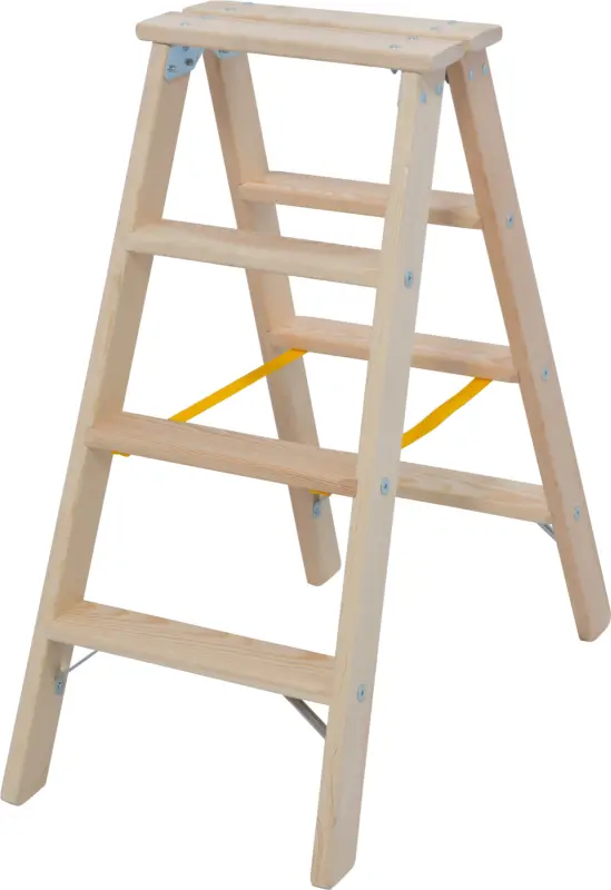 Sichere Zahlung Krause Holz-Stufendoppelleiter 2x4 Stufen