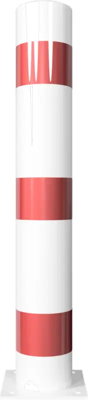 Schake Stahlrohrpoller OD Ø 152 mm weiß rot - 1,00 m Sonderangebot