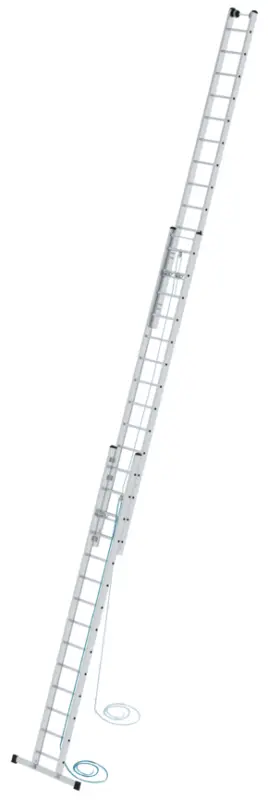 Preisreduziert Günzburger Seilzugleiter Alu 3-teilig 3x14 Sprossen