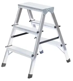 Günzburger Standard-Haushaltsstehleiter 2x3 Stufen Schneller Versand