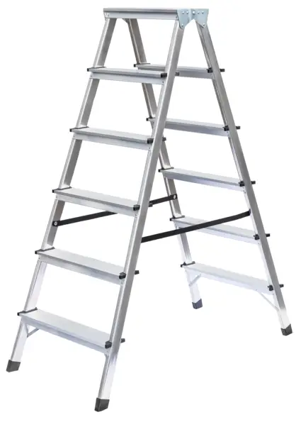 Günzburger Standard-Haushaltsstehleiter 2x6 Stufen Sonderangebot