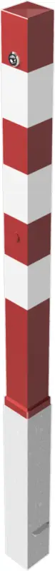 Schake Absperrpfosten H8Do 70 x 70 mm rot weiß Preisreduziert