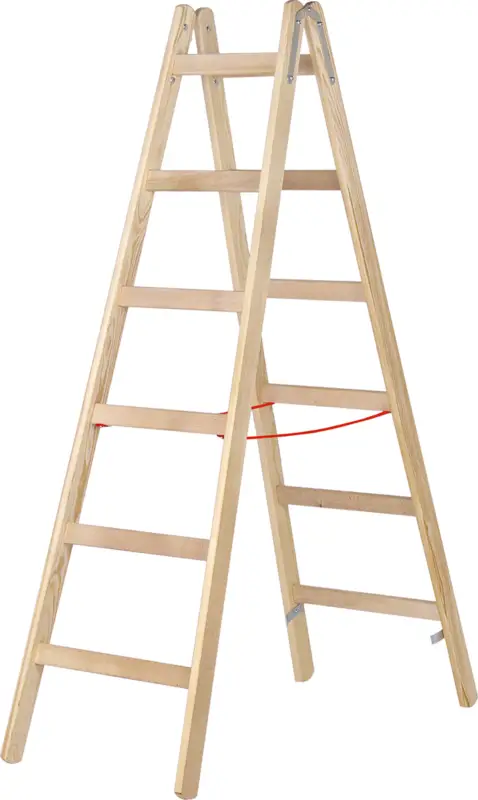 Mega-Angebot Hymer Stehleiter Holz 2x7 Sprossen