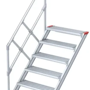 Versand Am Gleichen Tag euroline Alu-Treppe 45° 6 Stufen - 800 mm
