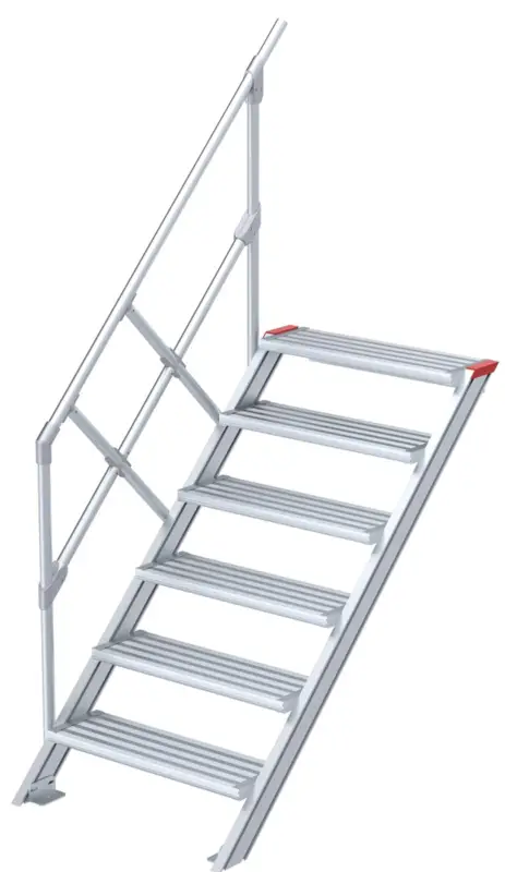 Versand Am Gleichen Tag euroline Alu-Treppe 45° 6 Stufen - 800 mm