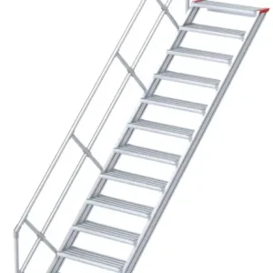 Bestpreis euroline Alu-Treppe 45° 14 Stufen - 800 mm