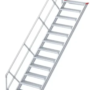 Solange Der Vorrat Reicht euroline Alu-Treppe 45° 14 Stufen - 1000 mm