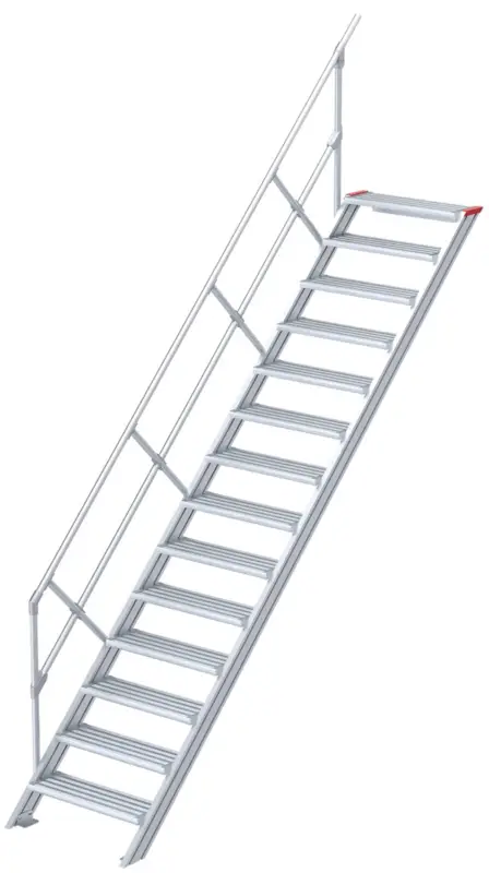 Solange Der Vorrat Reicht euroline Alu-Treppe 45° 14 Stufen - 1000 mm
