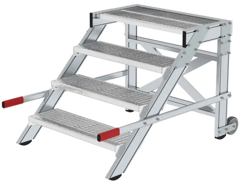 Top-Seller Günzburger Arbeitspodest 800 fahrbar Alu 4 Stufen SG