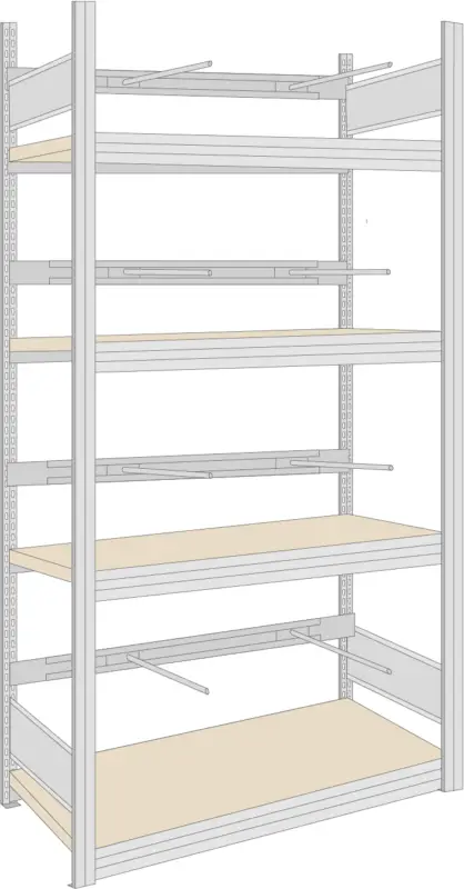 Preis Gesenkt Regalwerk Schilderregal Grundfeld 2500 x 1005 x 600 mm