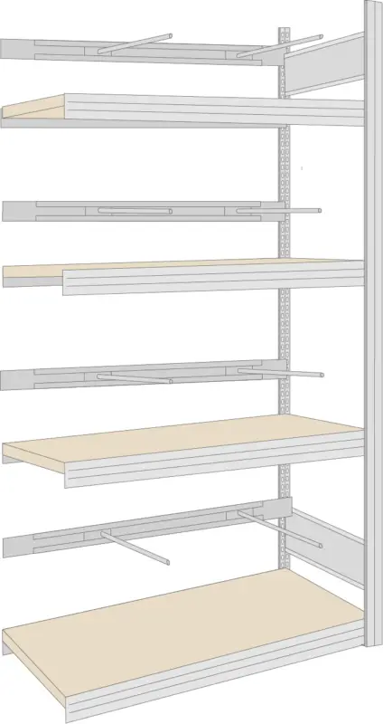 Regalwerk Schilderregal Anbaufeld 2500 x 875 x 600 mm Must-Have